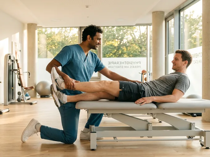 Physiotherapist treating a patient in Germany | Namma Global Careers